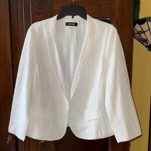 Nine West White Blazer Classic Suit Jacket